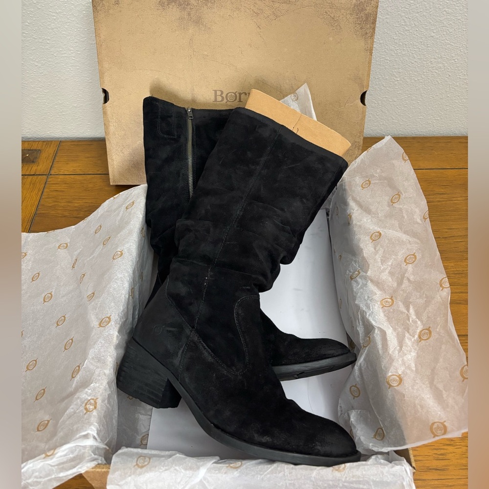 Born Black Distressed Peavy Boots